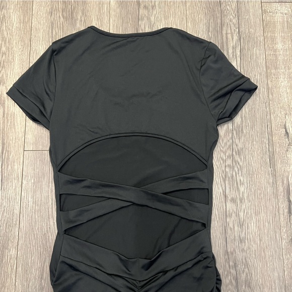 Fitted Black Maternity Dress - Picture 6 of 6